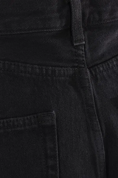 Shop Saint Laurent Jeans In Plain Carbon Black