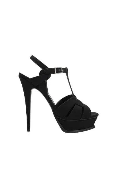 Shop Saint Laurent Sandals In Black
