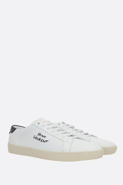 Shop Saint Laurent Sneakers In White+black
