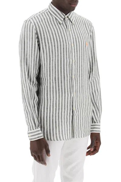 Shop Polo Ralph Lauren Camicia Custom Fit A Righe