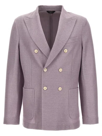 Shop Circolo 1901 Double-breasted Blazer Purple