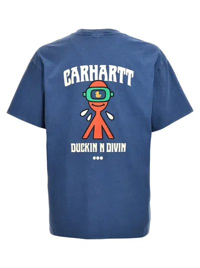 Shop Carhartt Duckin T-shirt Light Blue