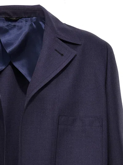 Shop Fendi Martingale Jacket Blazer Blue