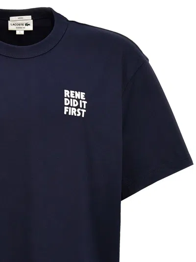 Shop Lacoste Rene Did It First T-shirt Blue