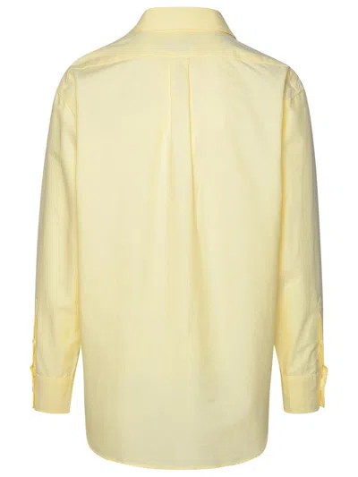 Shop Maison Kitsuné Yellow Cotton Shirt