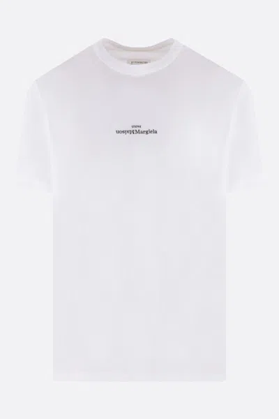 Shop Maison Margiela T-shirts And Polos In White+black