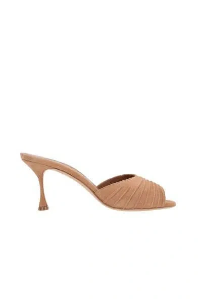 Shop Manolo Blahnik Sandals In Brown