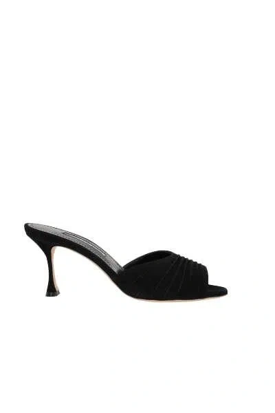 Shop Manolo Blahnik Sandals In Black