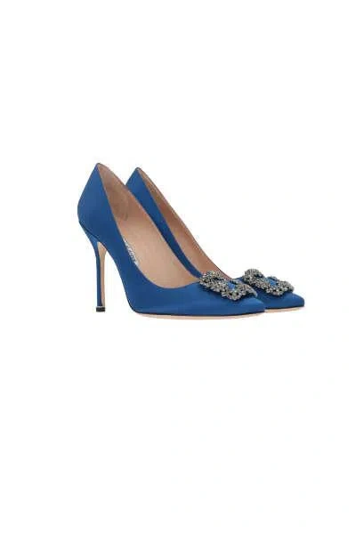 Shop Manolo Blahnik With Heel In Bright Blue