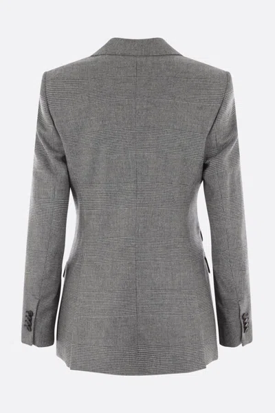 Shop Max Mara Jackets In Grey+white