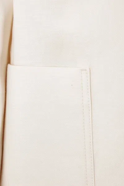 Shop Max Mara Jackets In White Canvas