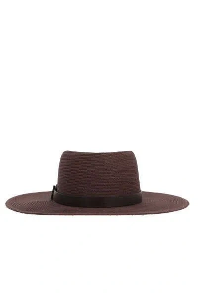 Shop Max Mara Hat In Dark Brown