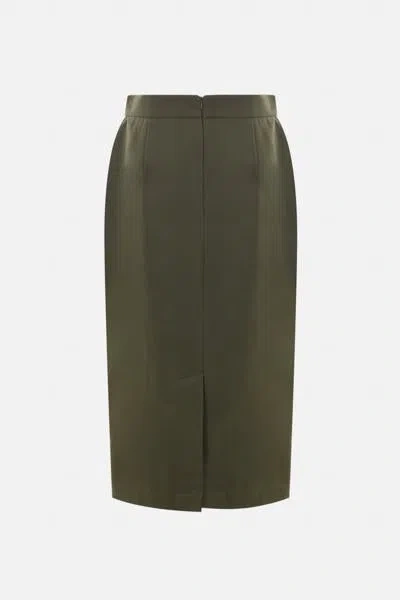 Shop Max Mara Skirts In Olive Green.