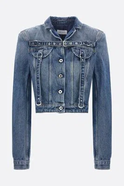 Off-white Off White Denim Jacket With Harness Details In Blue