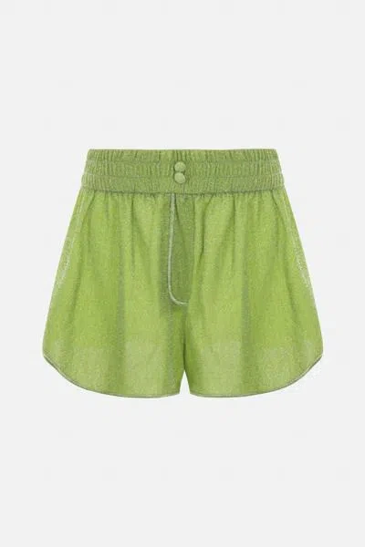 Shop Oseree Shorts In Lime