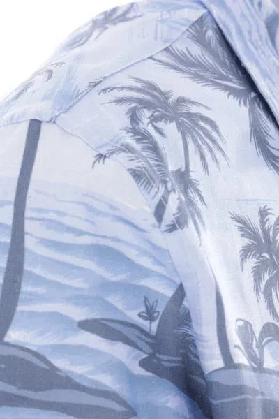 Shop Palm Angels Shirts In Indigo Blue