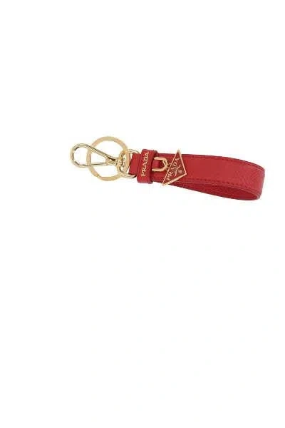 Shop Prada Keychains In Red