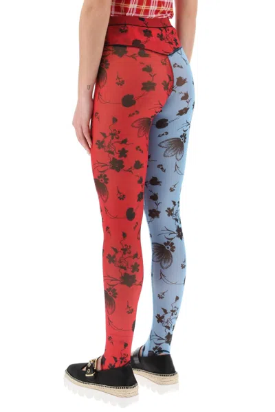 Shop Chopova Lowena Color-block Floral Leggings Women In Multicolor