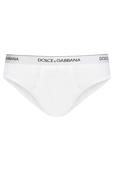 Shop Dolce & Gabbana Underwear Briefs Bi-pack Men In White