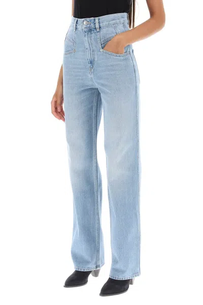 Shop Isabel Marant 'dileskoa' Straight Cut Jeans Women In Blue