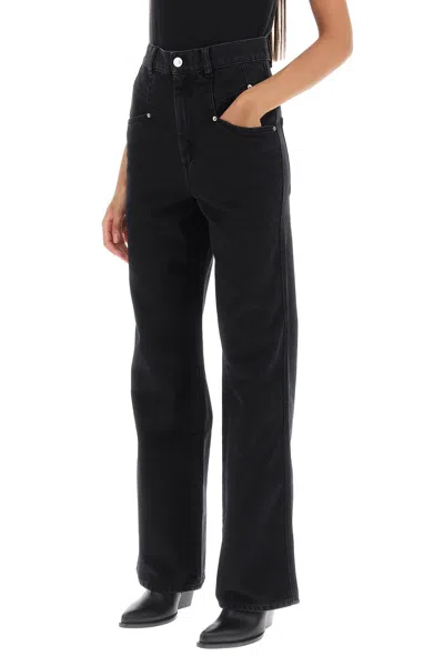 Shop Isabel Marant 'dileskoa' Straight Cut Jeans Women In Black