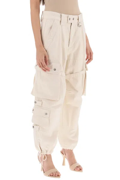 Shop Isabel Marant 'elore' Cargo Pants In Cotton Women In Cream