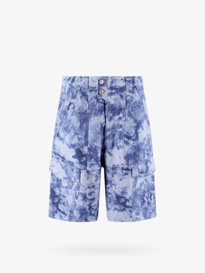 Shop Isabel Marant Man Jemuel Man Blue Bermuda Shorts