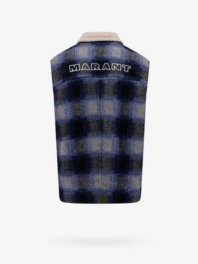 Shop Isabel Marant Man Kiran Man Blue Jackets