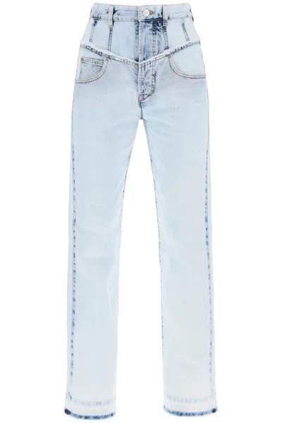 Shop Isabel Marant Noemie Straight Leg Jeans Women In Blue