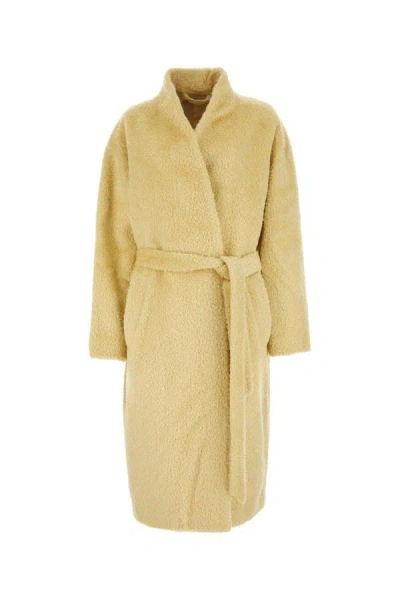 Shop Isabel Marant Woman Pastel Yellow Alpaca Blend Caliste Coat