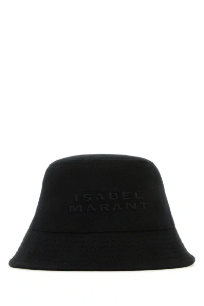 Shop Isabel Marant Woman Sand Cotton Haley Bucket Hat In Black