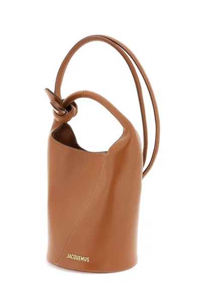 Shop Jacquemus "le Petit Tourni Bucket Bag Women In Brown