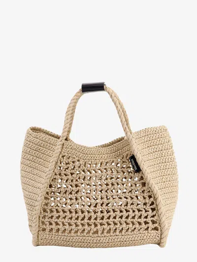 Shop Max Mara Woman Basketmarines Woman Beige Handbags In Cream