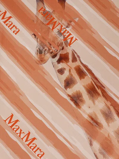 Shop Max Mara Woman Foulard Woman Orange Scarves