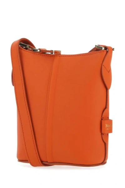 Shop Max Mara Woman Orange Leather Riviers Crossbody Bag
