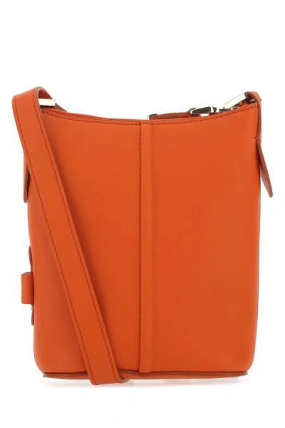 Shop Max Mara Woman Orange Leather Riviers Crossbody Bag