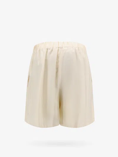Shop Max Mara Woman Piadena Woman Beige Shorts In Cream