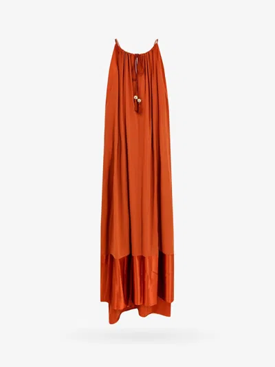 Shop Max Mara Woman Samaria Woman Orange Long Dresses