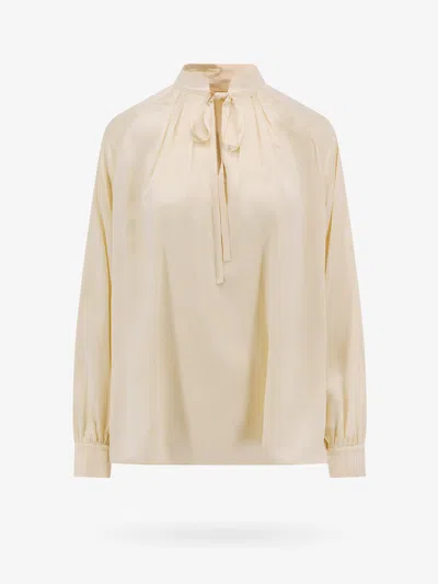 Shop Max Mara Woman Tamigi Woman Beige Shirts In Cream
