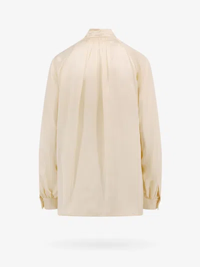 Shop Max Mara Woman Tamigi Woman Beige Shirts In Cream