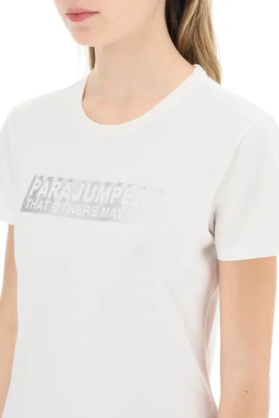 Shop Parajumpers 'box' Slim Fit Cotton T-shirt Women In White