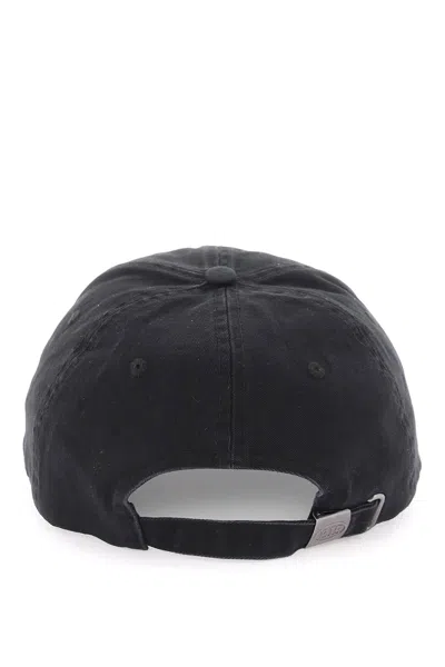 Shop Parajumpers Baseball Cap With Embroidery Men In Black