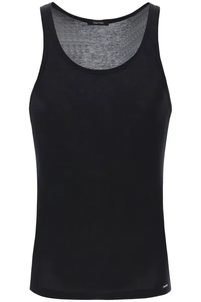 Shop Tom Ford Ribbed Underwear Tank Top Men In Black