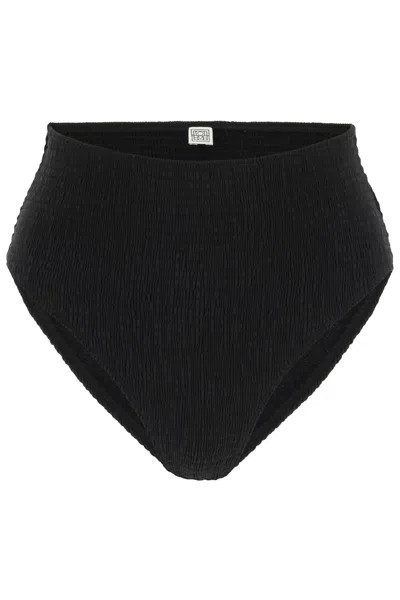 Shop Totême Toteme High-waisted Bikini Bottom Women In Black