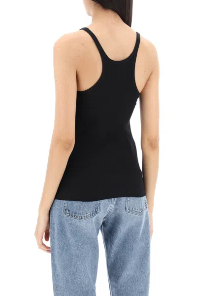 Shop Totême Toteme Organic Cotton Rib Tank Top Women In Black