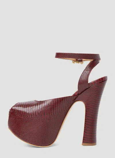 Shop Vivienne Westwood Women Vargas Elevated Platform Peep Toe Heels In Purple