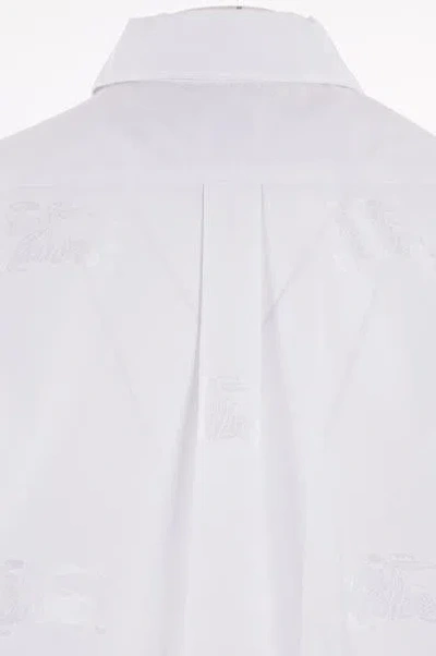 Shop Burberry Shirts In Optic White