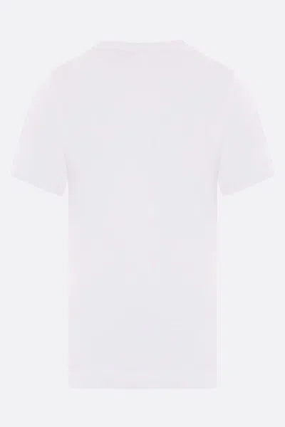 Shop Burberry T-shirts And Polos In White+bluette
