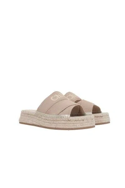 Shop Chloé Chloè Sandals In Frosted Almond
