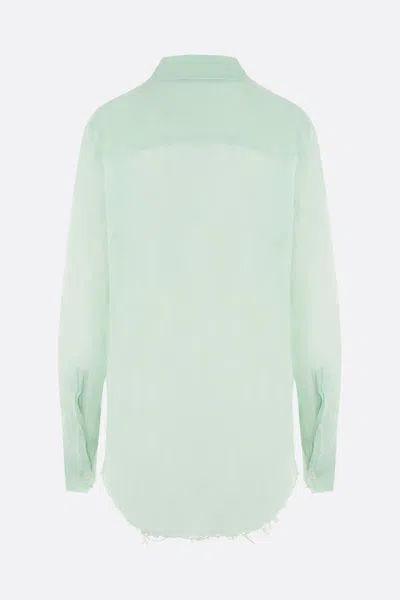 Edward Cuming Frayed-edge Button-down Shirt In Green